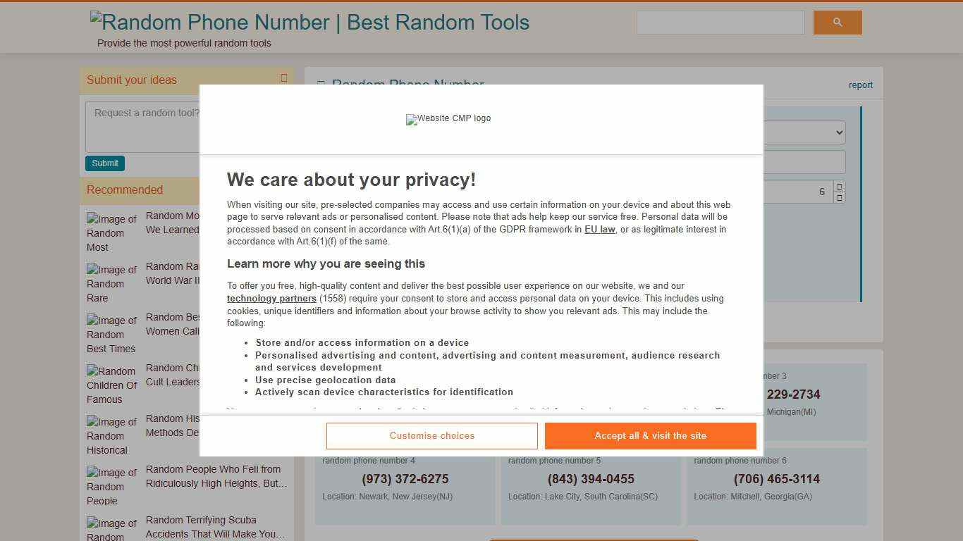 Random US Phone Number Best Random Tools